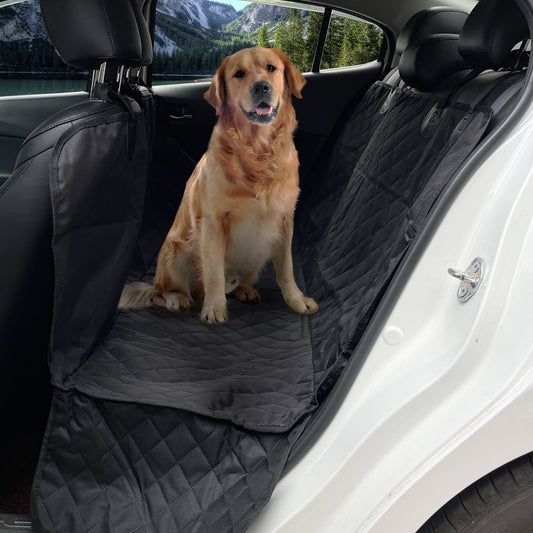 Water Resistant Dog Car Seat Cover for Back Seat Protector for Cars Trucks Suvs 58"X54" Oxford Cloth Black