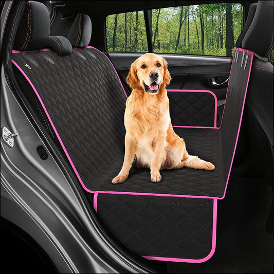 Dog Car Seat Cover Back Seat Cover for Pets Dog Back Seat Protector for Cars and Suv,Pink
